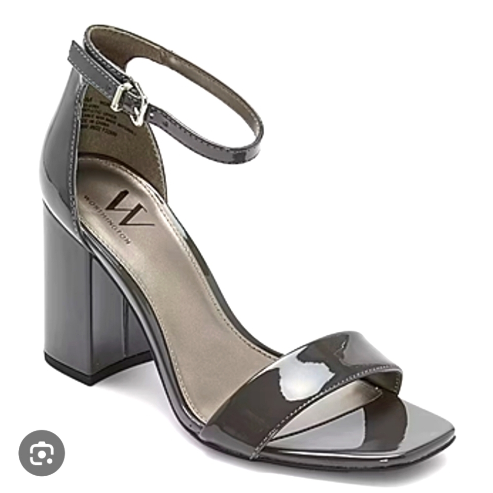 Worthington Becklyn Chunky Block Heel Gray Formal Prom Hoco Party Office Siren‎